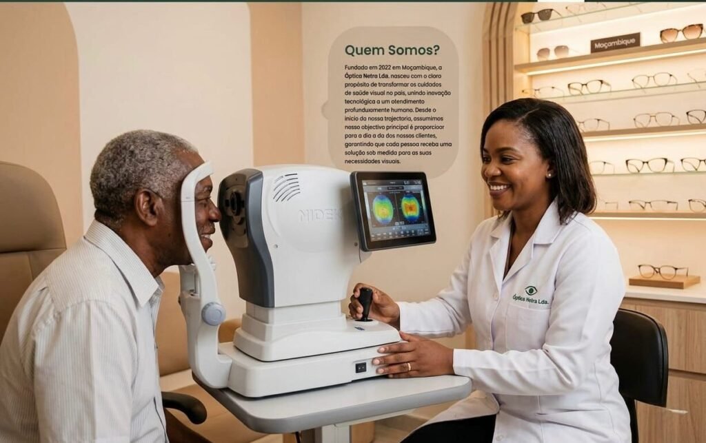 This imgae belogs to how we are doing eye test in Optica Netra